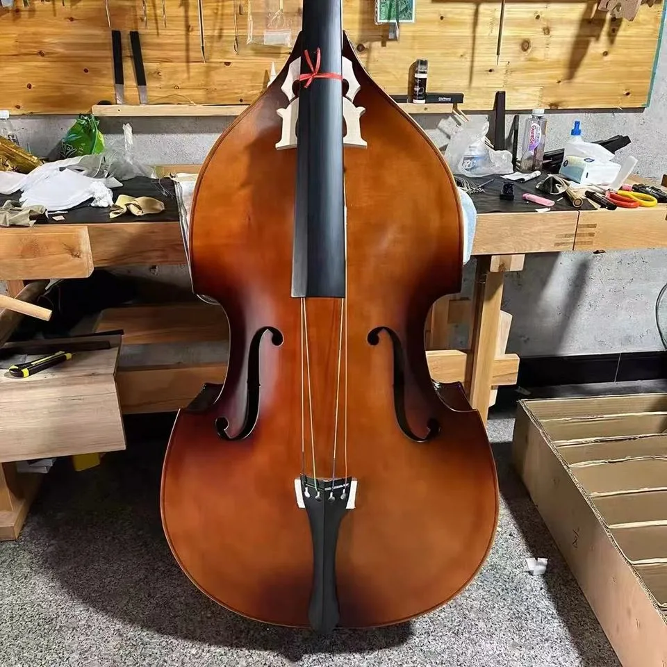 Laminated Hardwood Student Double Bass with Bow & Bag